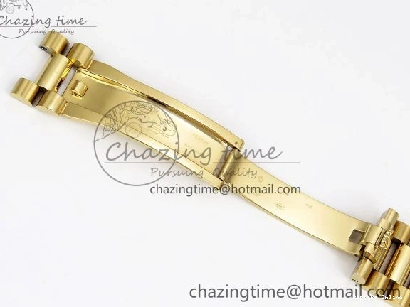 0518 Day Date 40 YG JDF Gain Weight 904L Steel White Roman Dial on President Bracelet VR3255 V Functional 1369